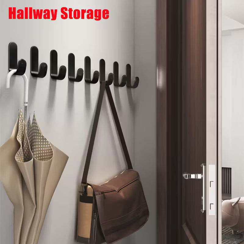 6pcs Heavy-Duty Hooks - No Drill Installation, Space-Saving Organizer