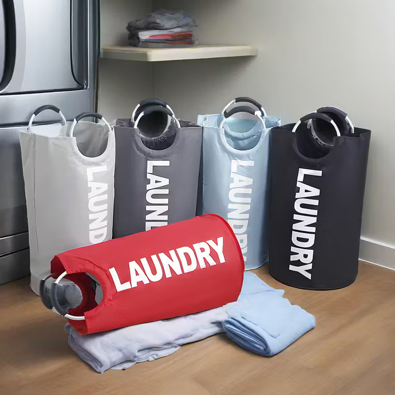 25.1 Gallon Extra Large Foldable Laundry Basket Hamper Bag (Aluminum Full Loop Handle)