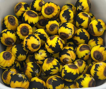 Pattern/Printed 15 MM Silicone Beads