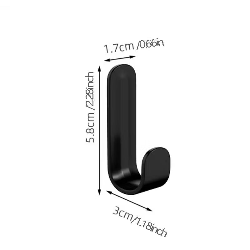 6pcs Heavy-Duty Hooks - No Drill Installation, Space-Saving Organizer
