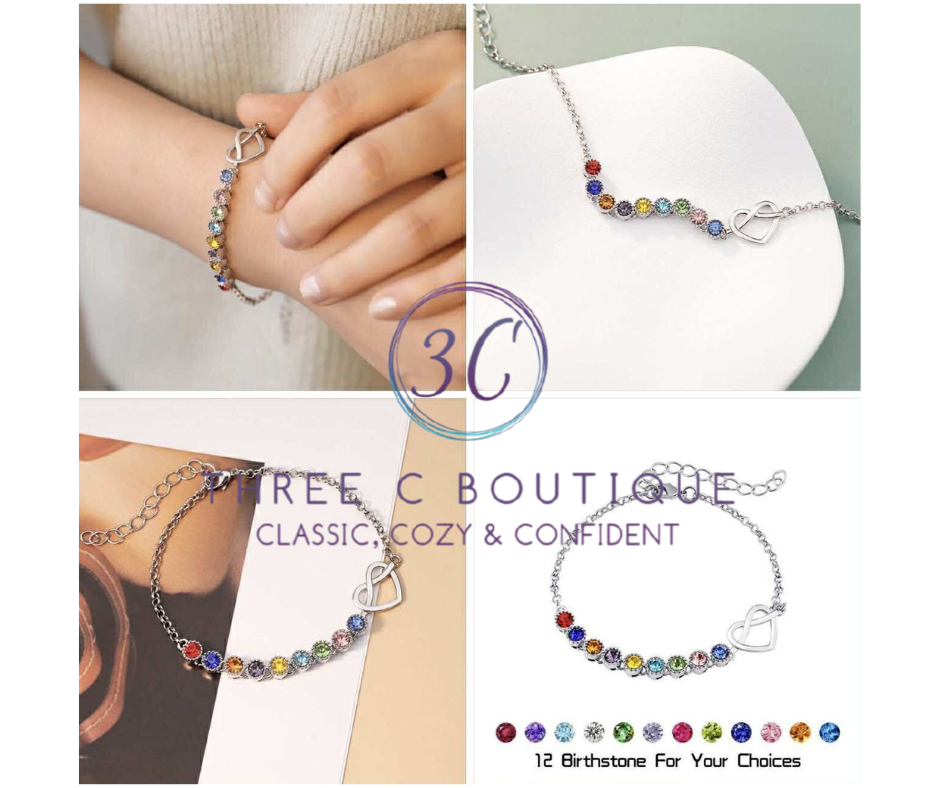 ”INFINITE LOVE” BIRTHSTONE BRACELET