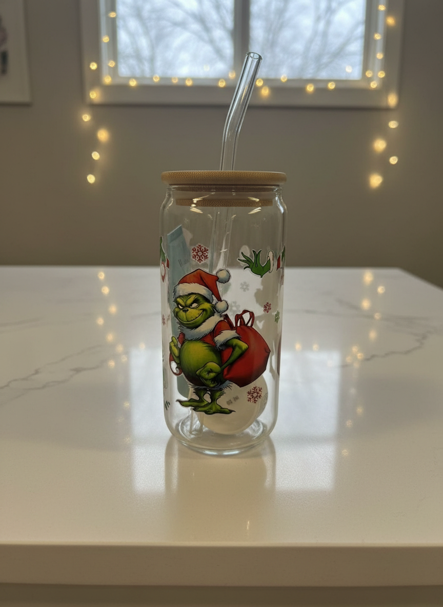 The "Mean One" Glass Tumbler - RTS
