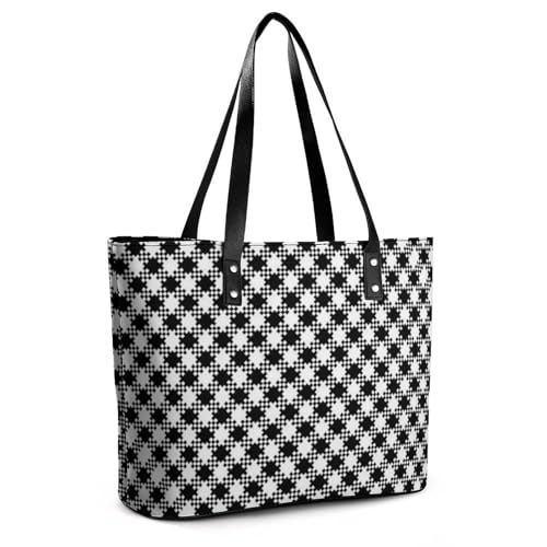 Women's Leather Tote Bag Fashion Handbag for Work Travel Shopping Daily Use Large Capacity Shoulder Purse