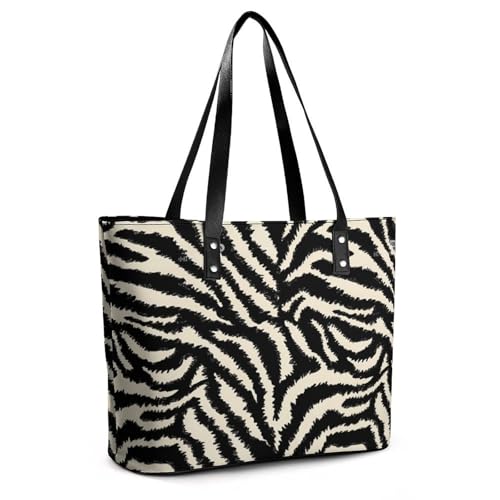 Women's Leather Tote Bag Fashion Handbag for Work Travel Shopping Daily Use Large Capacity Shoulder Purse