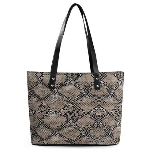 Women's Leather Tote Bag Fashion Handbag for Work Travel Shopping Daily Use Large Capacity Shoulder Purse