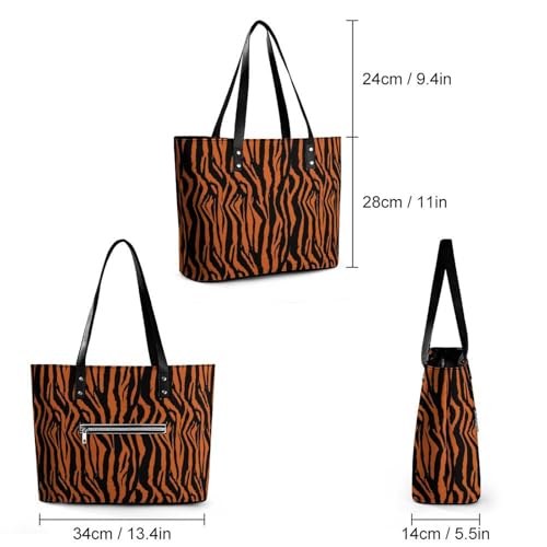 Women's Leather Tote Bag Fashion Handbag for Work Travel Shopping Daily Use Large Capacity Shoulder Purse