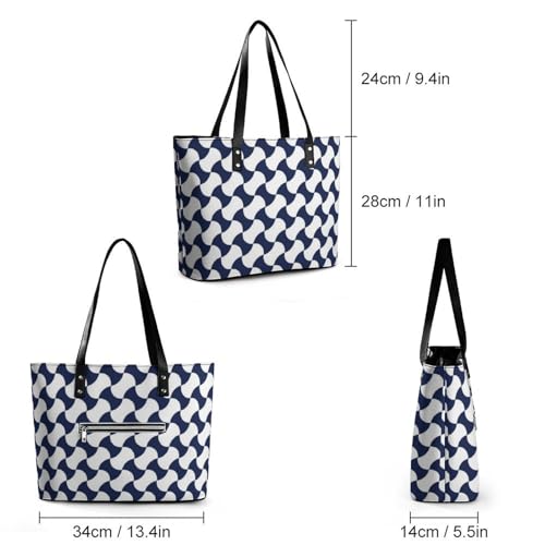 Women's Leather Tote Bag Fashion Handbag for Work Travel Shopping Daily Use Large Capacity Shoulder Purse