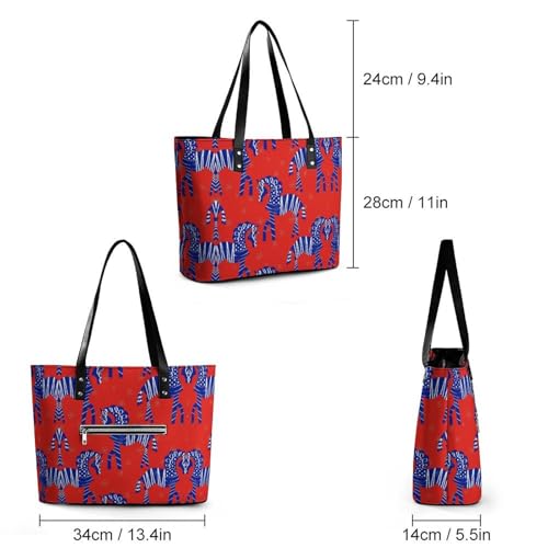 Women's Leather Tote Bag Fashion Handbag for Work Travel Shopping Daily Use Large Capacity Shoulder Purse