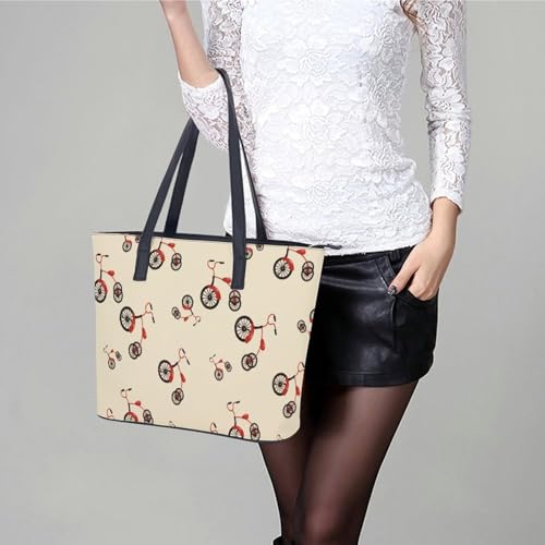 Women's Leather Tote Bag Fashion Handbag for Work Travel Shopping Daily Use Large Capacity Shoulder Purse