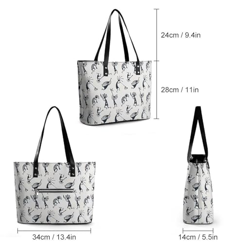 Women's Leather Tote Bag Fashion Handbag for Work Travel Shopping Daily Use Large Capacity Shoulder Purse