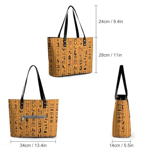 Women's Leather Tote Bag Fashion Handbag for Work Travel Shopping Daily Use Large Capacity Shoulder Purse