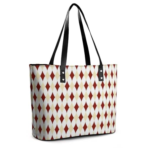 Women's Leather Tote Bag Fashion Handbag for Work Travel Shopping Daily Use Large Capacity Shoulder Purse