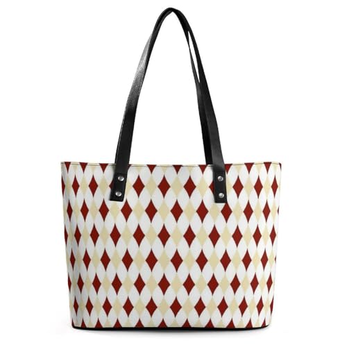 Women's Leather Tote Bag Fashion Handbag for Work Travel Shopping Daily Use Large Capacity Shoulder Purse