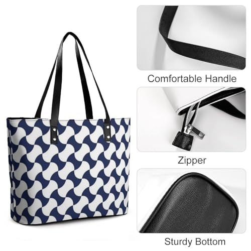 Women's Leather Tote Bag Fashion Handbag for Work Travel Shopping Daily Use Large Capacity Shoulder Purse