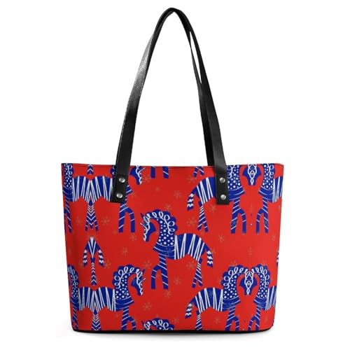 Women's Leather Tote Bag Fashion Handbag for Work Travel Shopping Daily Use Large Capacity Shoulder Purse