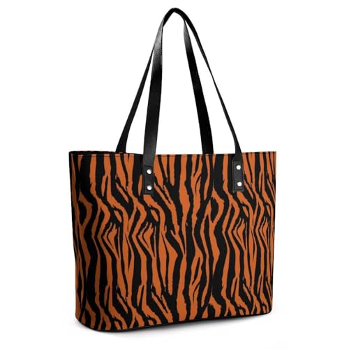 Women's Leather Tote Bag Fashion Handbag for Work Travel Shopping Daily Use Large Capacity Shoulder Purse