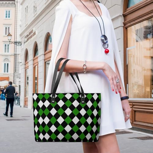 Women's Leather Tote Bag Fashion Handbag for Work Travel Shopping Daily Use Large Capacity Shoulder Purse