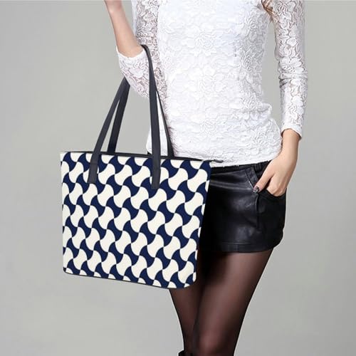 Women's Leather Tote Bag Fashion Handbag for Work Travel Shopping Daily Use Large Capacity Shoulder Purse
