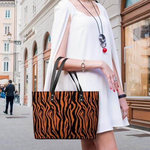 Women's Leather Tote Bag Fashion Handbag for Work Travel Shopping Daily Use Large Capacity Shoulder Purse