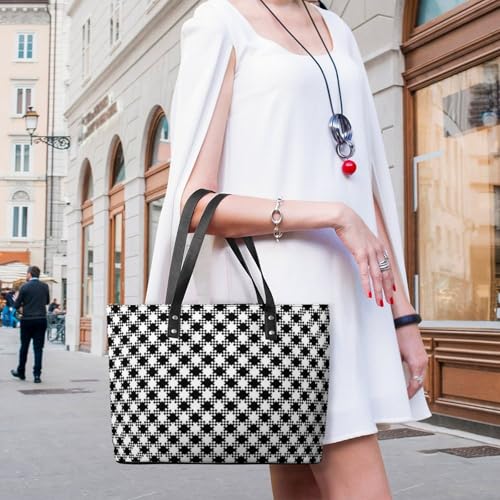 Women's Leather Tote Bag Fashion Handbag for Work Travel Shopping Daily Use Large Capacity Shoulder Purse