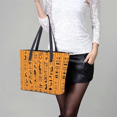Women's Leather Tote Bag Fashion Handbag for Work Travel Shopping Daily Use Large Capacity Shoulder Purse