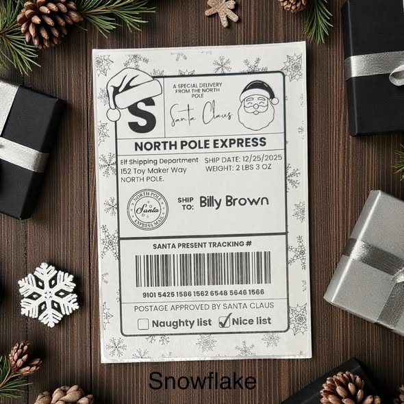 "from santa" shipping labels
