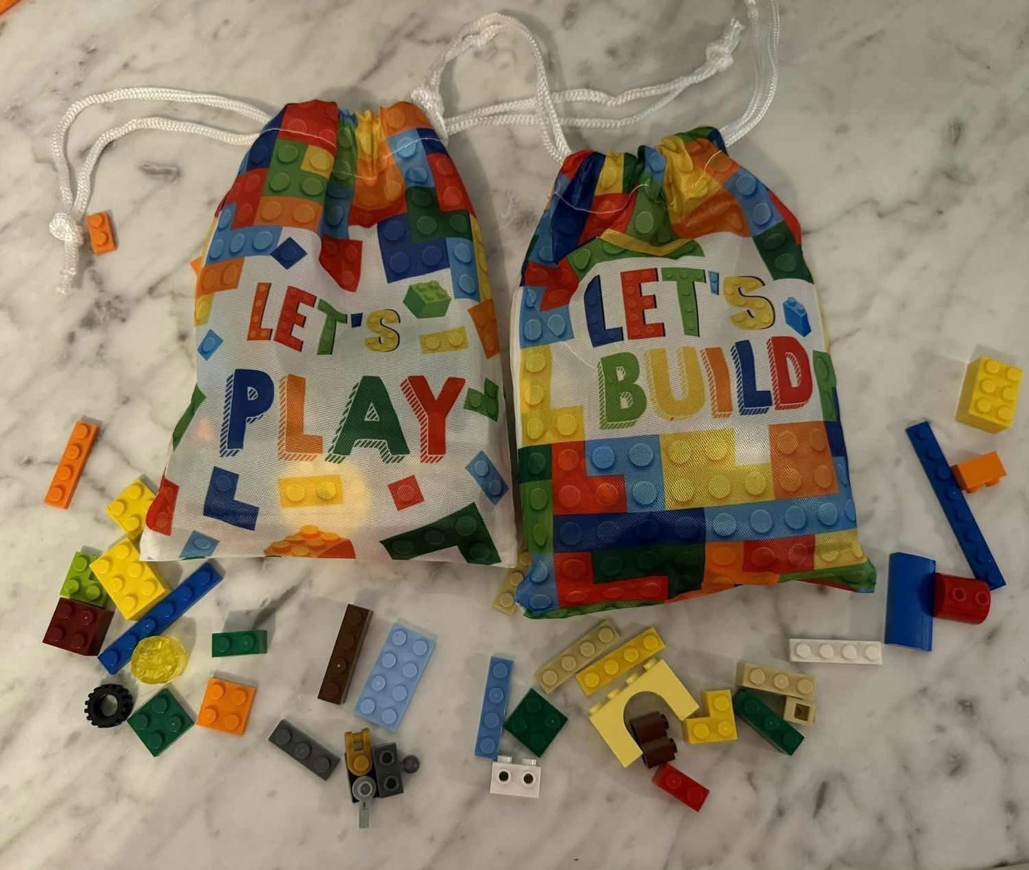 LEGO-style name boards