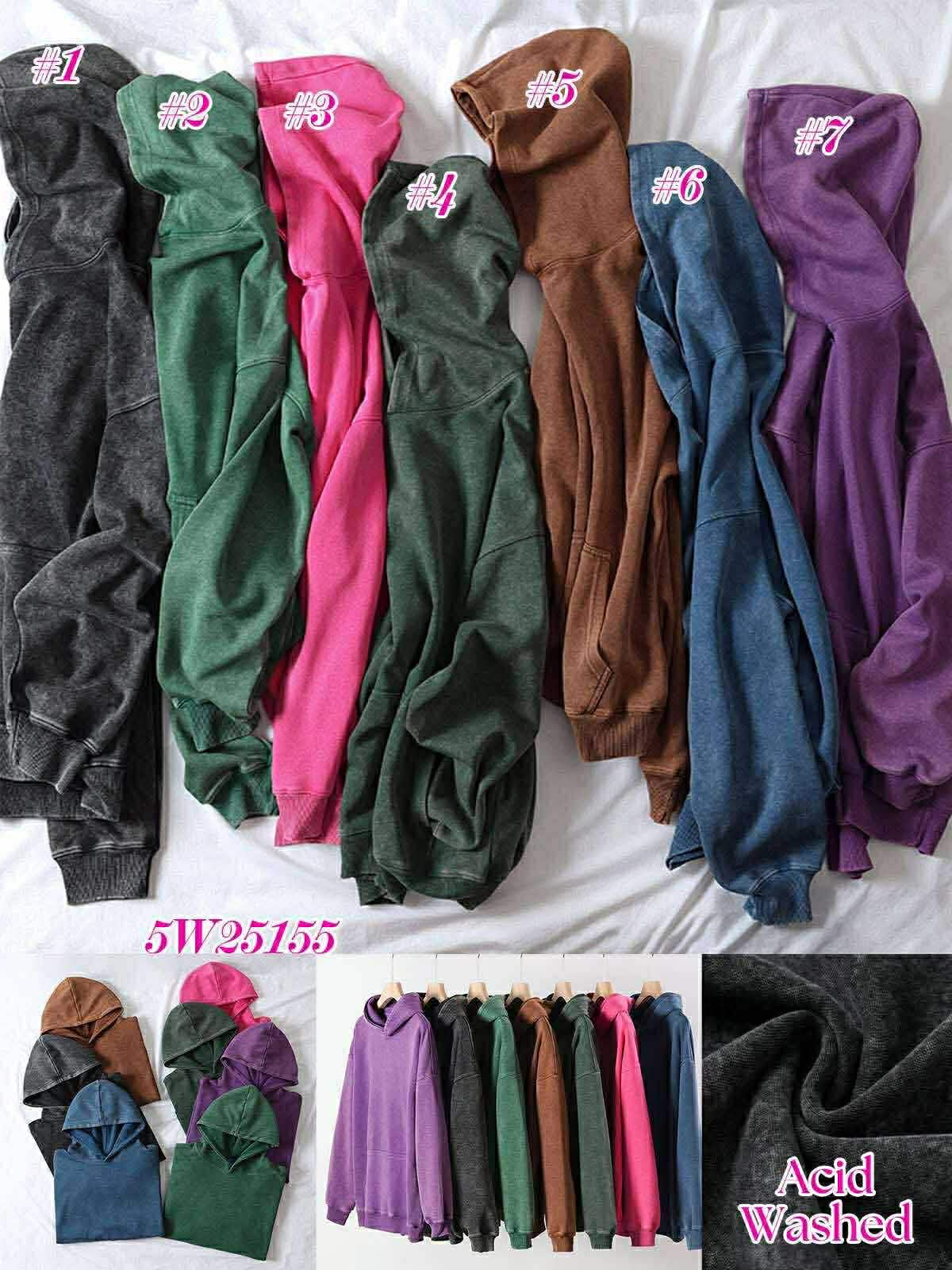 UNISEX ACID WASHED HOODIES