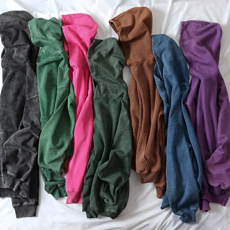 UNISEX ACID WASHED HOODIES