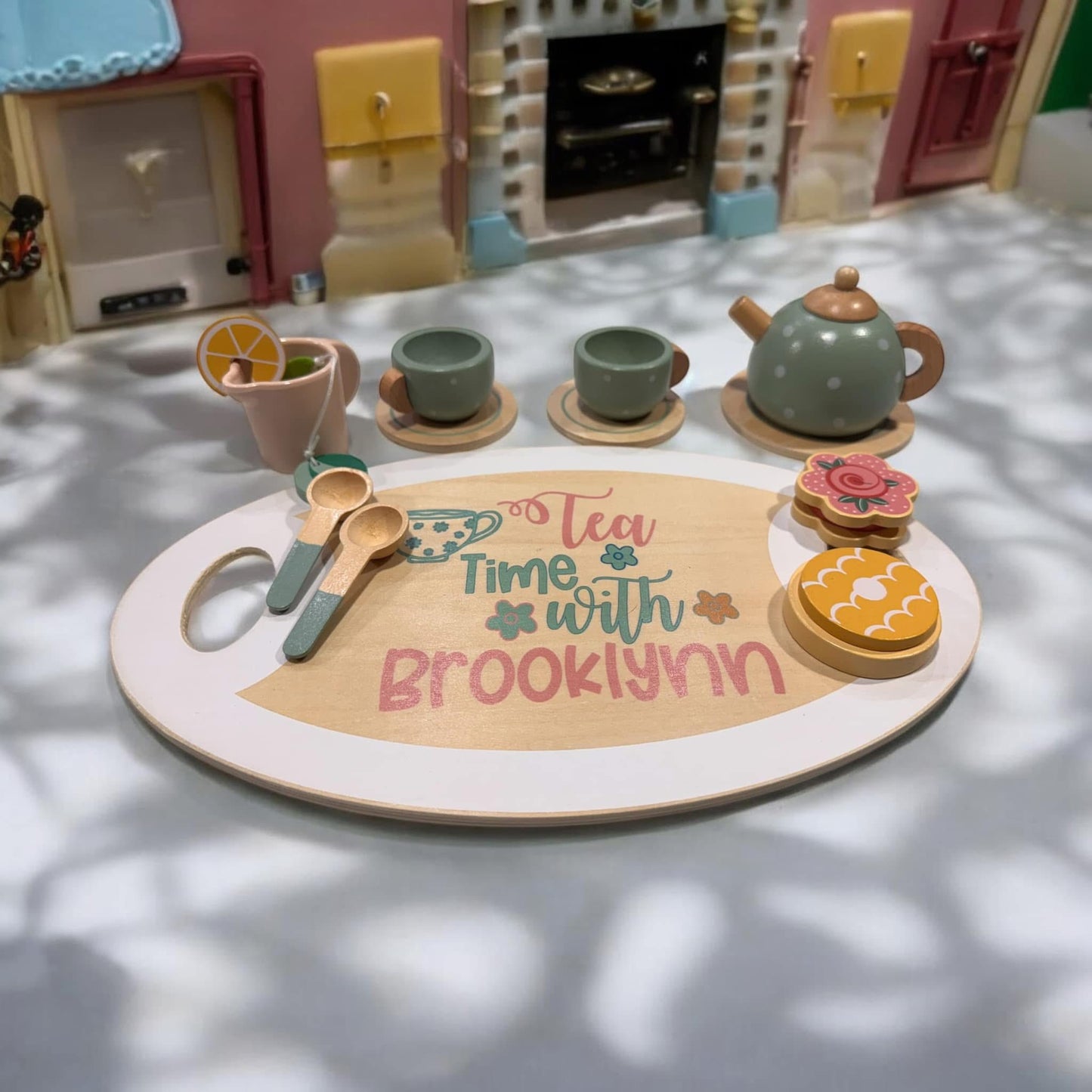 Kids’ Personalized Tea Party Wood Sets