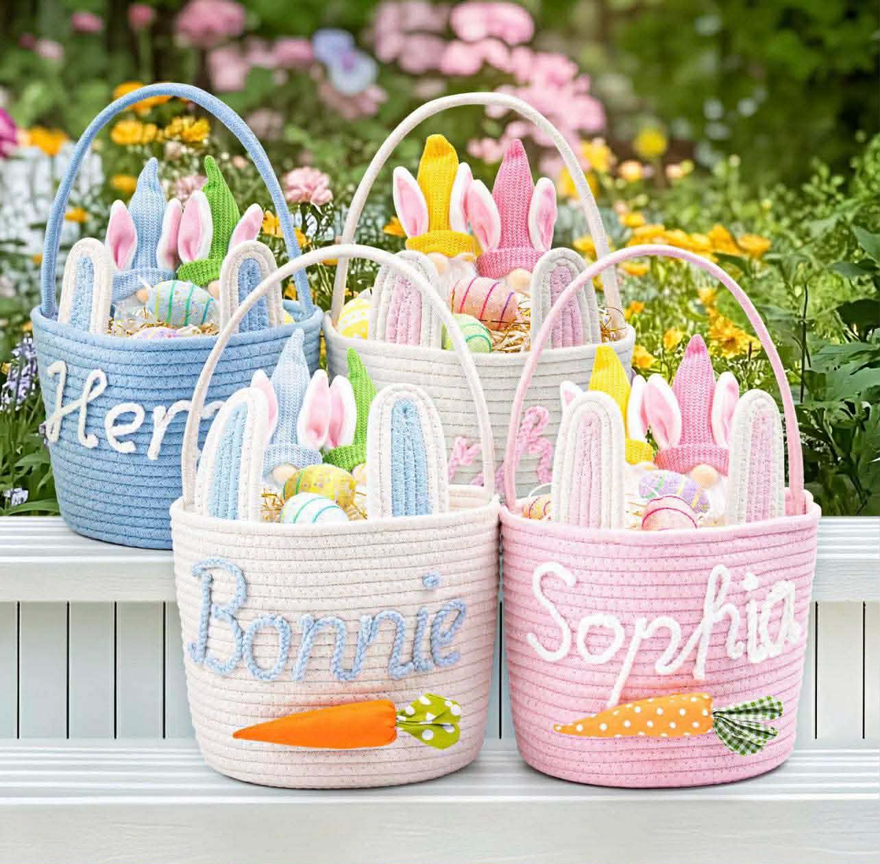 WOVEN ROPE EASTER BASKET