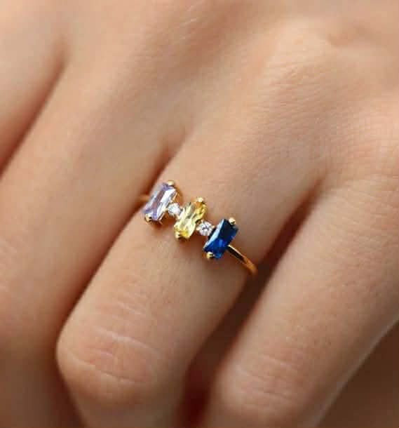 BAGUETTE BIRTHSTONE RINGS