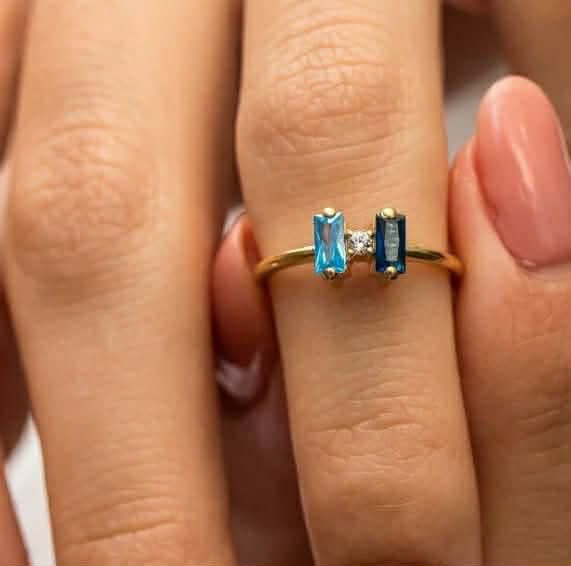 BAGUETTE BIRTHSTONE RINGS