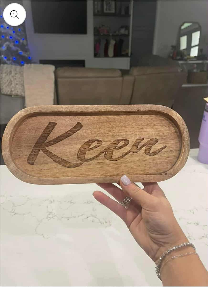 Personalized Wood Tray – Custom Engraved (12"x5"x0.75")