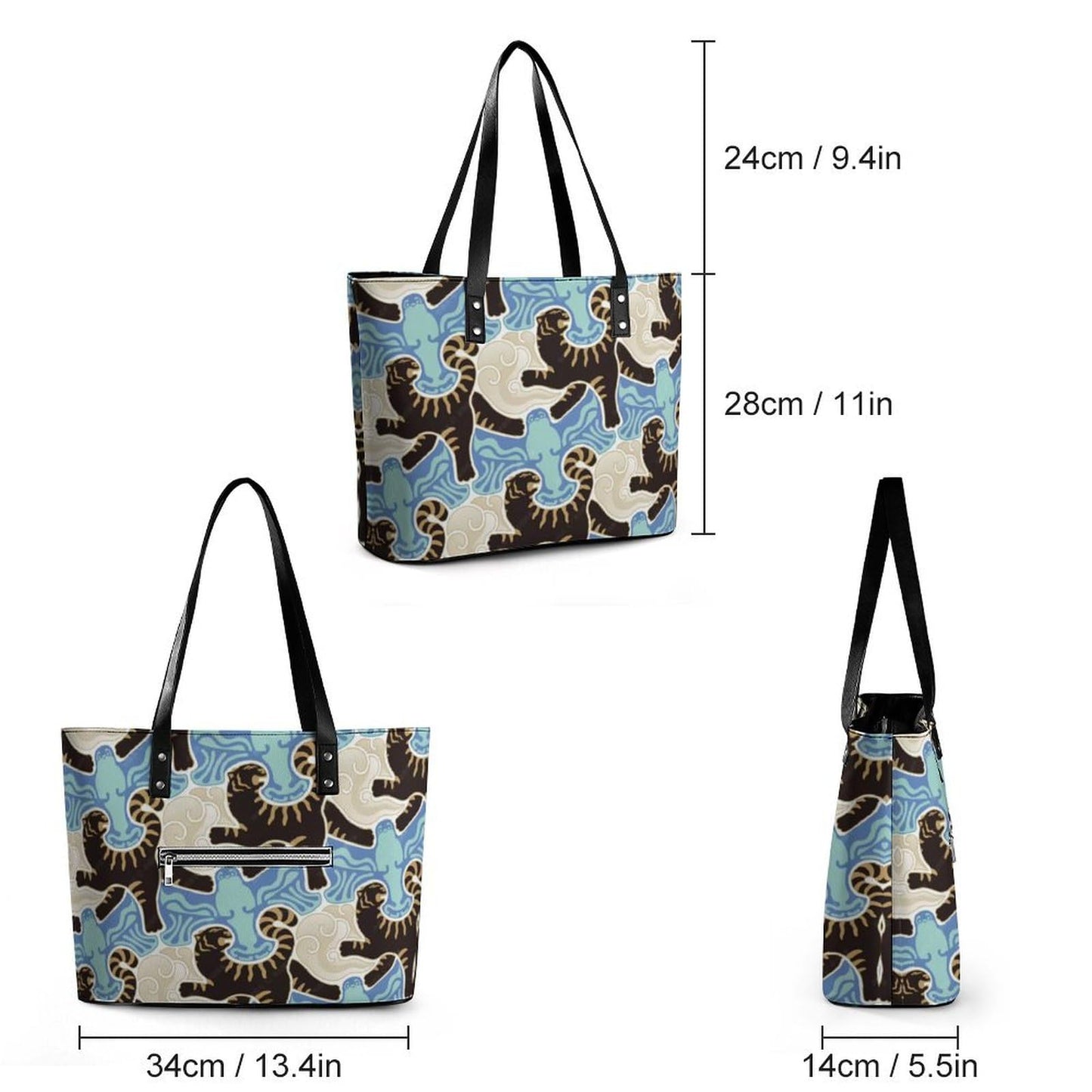 Women's Leather Tote Bag Fashion Handbag for Work Travel Shopping Daily Use Large Capacity Shoulder Purse