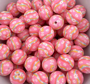 Pattern/Printed 15 MM Silicone Beads