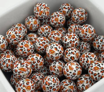 Pattern/Printed 15 MM Silicone Beads