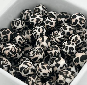 Pattern/Printed 15 MM Silicone Beads