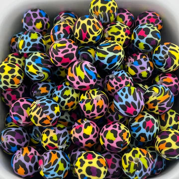 Pattern/Printed 15 MM Silicone Beads