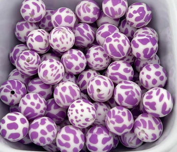 Pattern/Printed 15 MM Silicone Beads