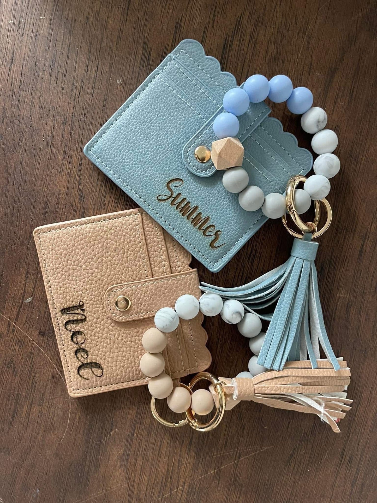 Wallet wristlets-engraved