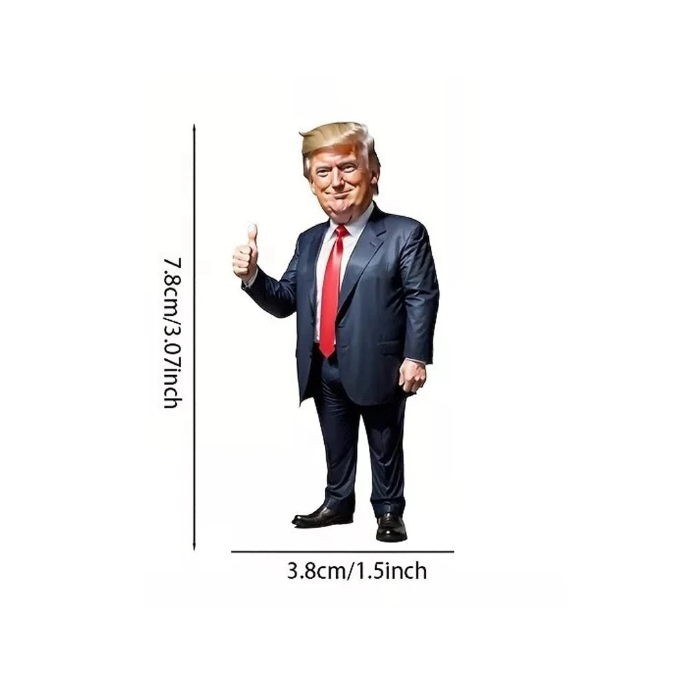 Acrylic Trump Car Hanging Ornament Trump America Presidential Election Decor Prop Trump Hanging Charm for Car Rear View Mirror