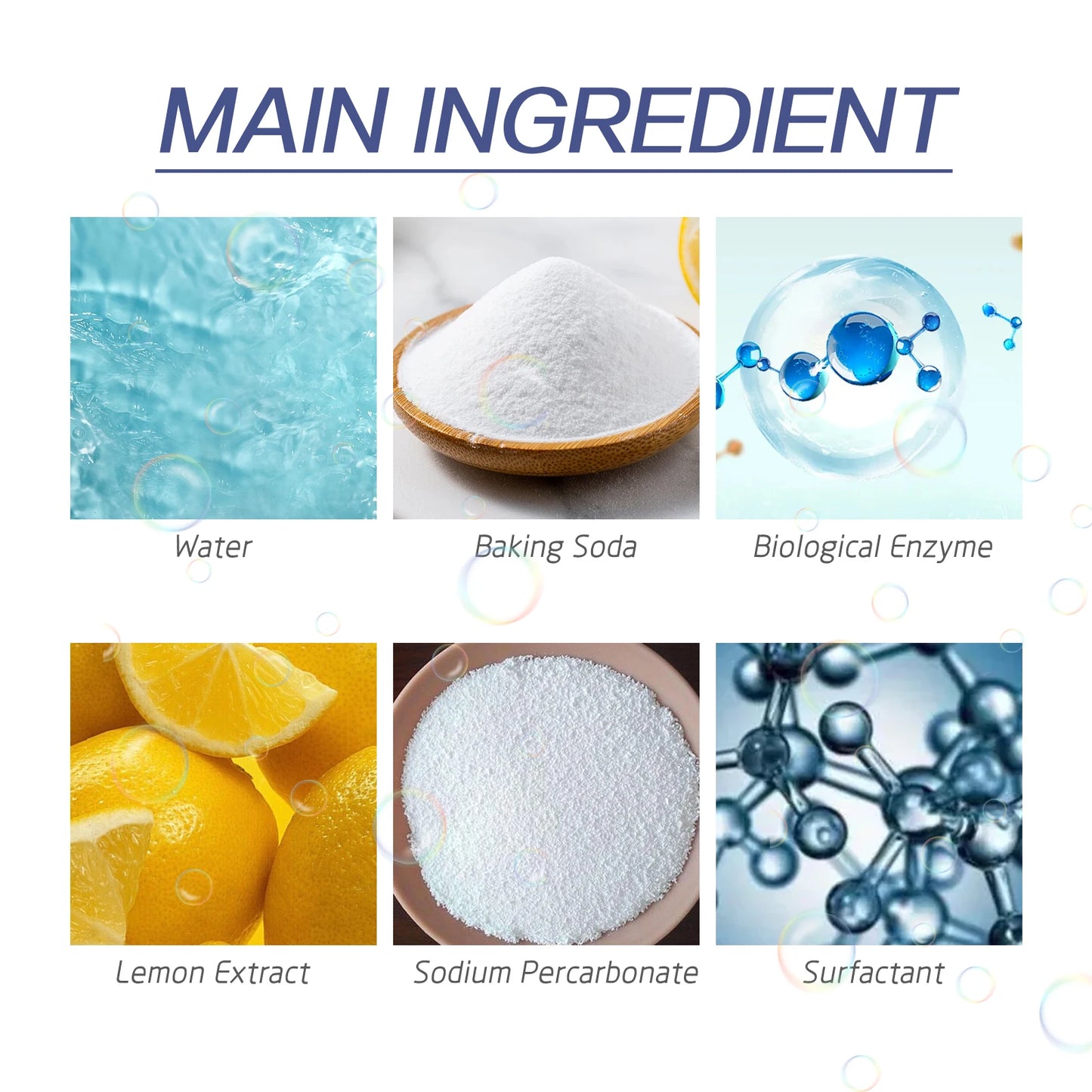 Multi-functional bio-enzyme cleaner Laundry stain remover Bathroom Kitchen active enzyme cleaning tablets for stain removal