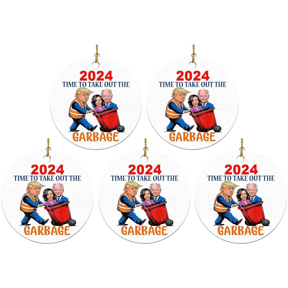 Acrylic Trump Car Hanging Ornament Trump America Presidential Election Decor Prop Trump Hanging Charm for Car Rear View Mirror