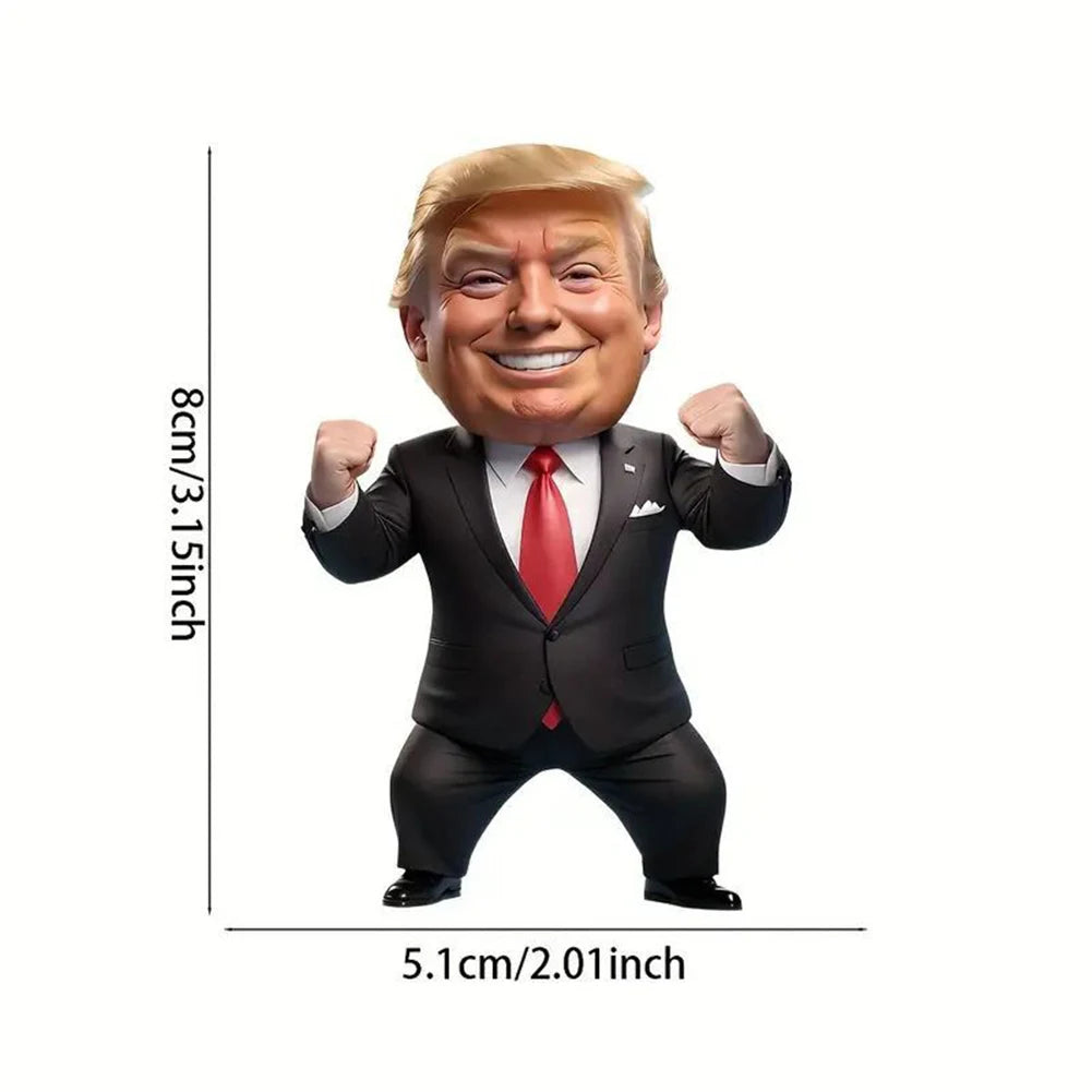 Acrylic Trump Car Hanging Ornament Trump America Presidential Election Decor Prop Trump Hanging Charm for Car Rear View Mirror