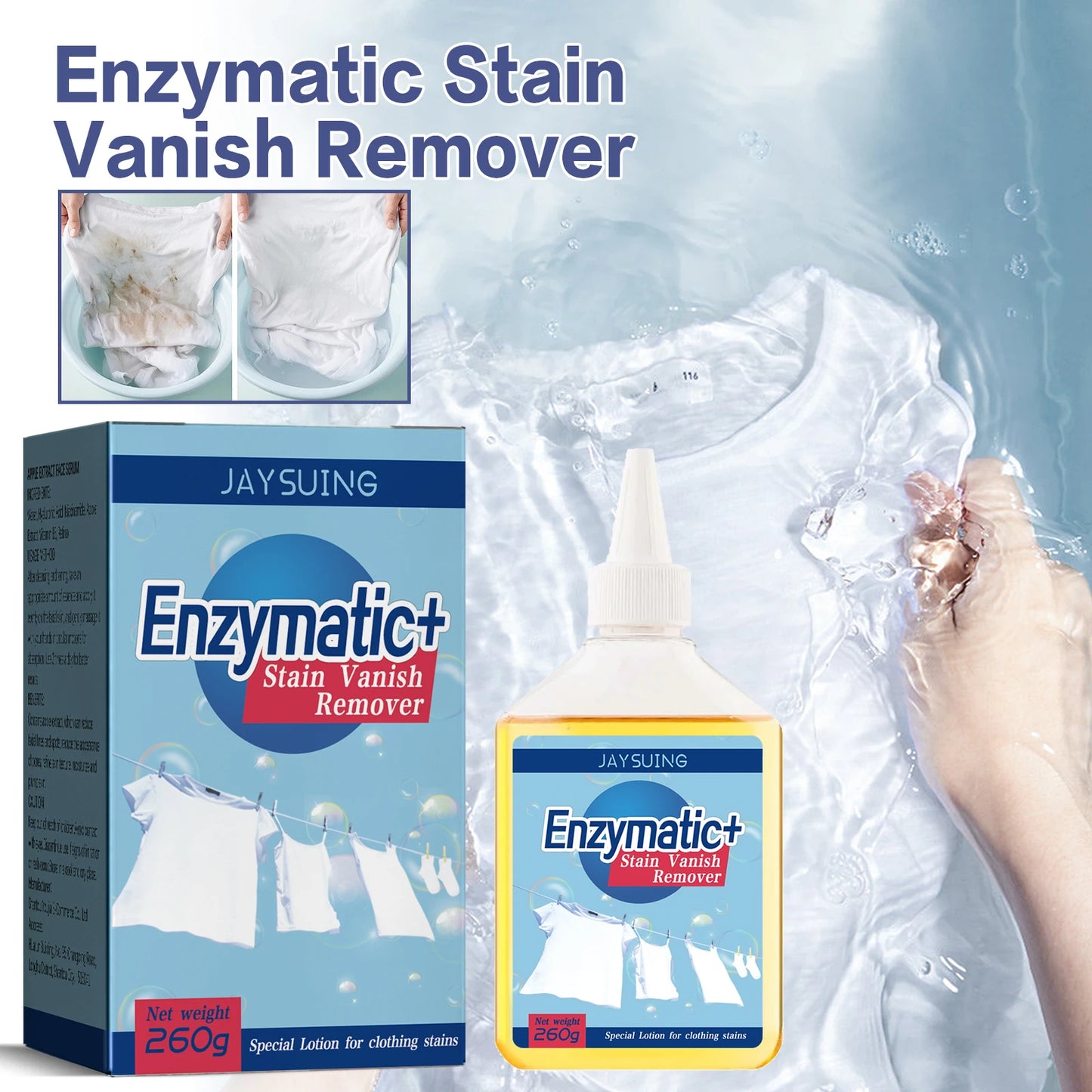 Multi-functional bio-enzyme cleaner Laundry stain remover Bathroom Kitchen active enzyme cleaning tablets for stain removal