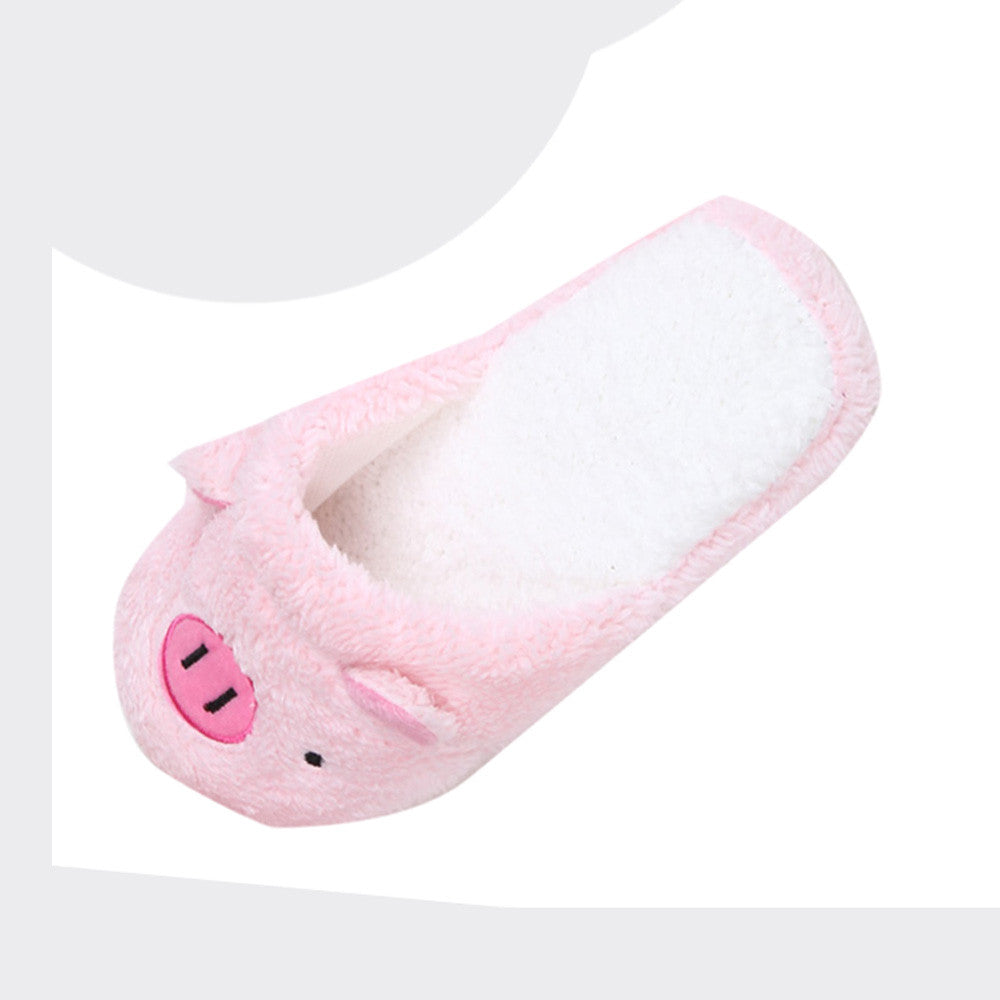 Women's Winter Slipper Chinelos Pantufas Adulto Fashion Lovely Bear Pig Indoor House Slippers With Fur New Home Shoes For Women