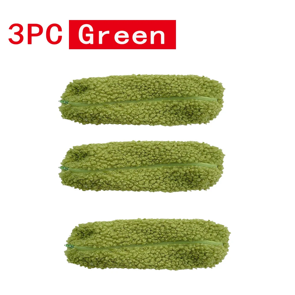 Lambswool Pencil Case Pen Pouch Plush Kawaii Zipper Bags Cosmetic Make Up Organizer  School Office Stationery Supplies