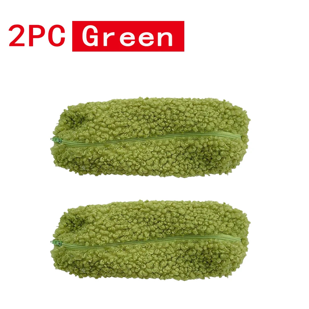 Lambswool Pencil Case Pen Pouch Plush Kawaii Zipper Bags Cosmetic Make Up Organizer  School Office Stationery Supplies