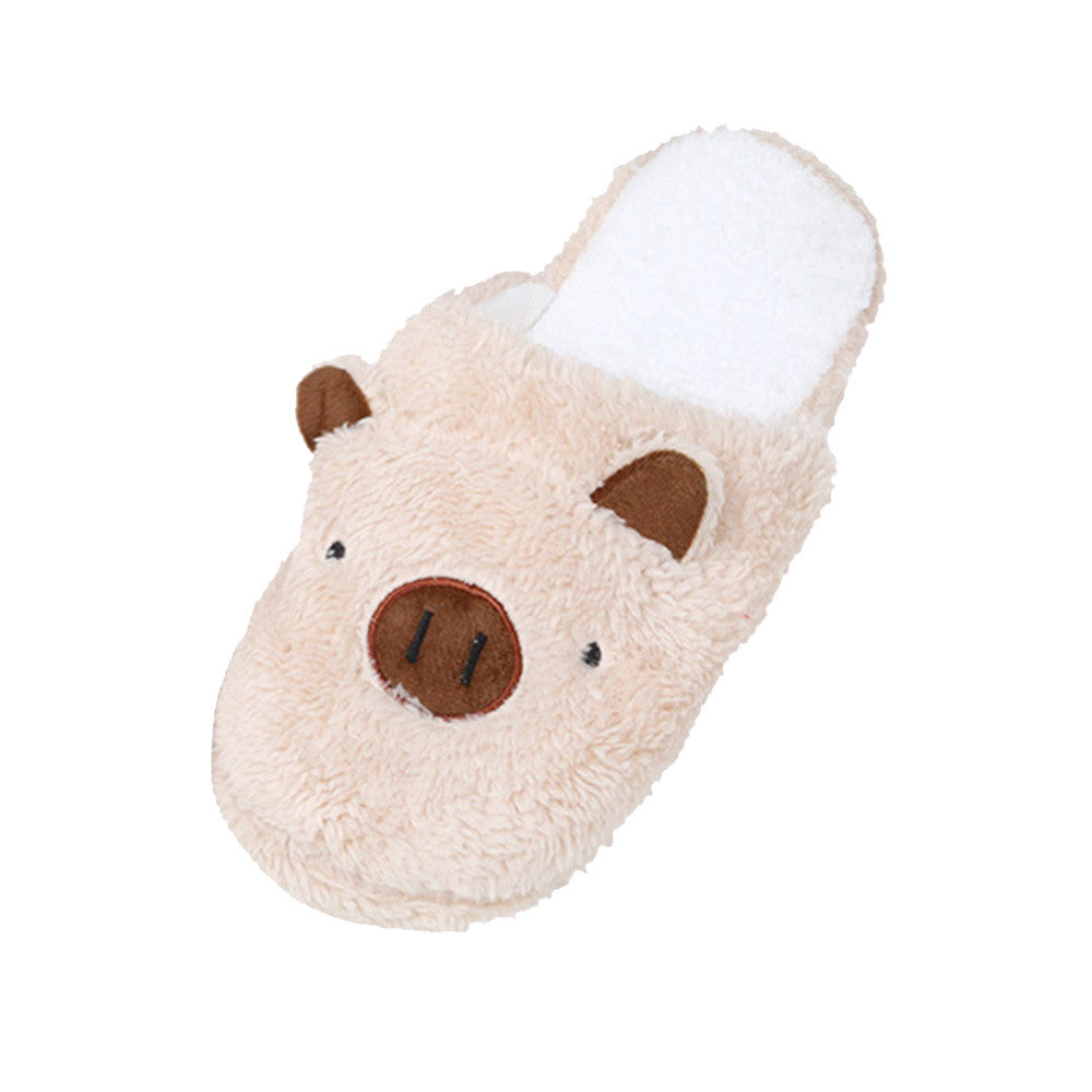 Women's Winter Slipper Chinelos Pantufas Adulto Fashion Lovely Bear Pig Indoor House Slippers With Fur New Home Shoes For Women